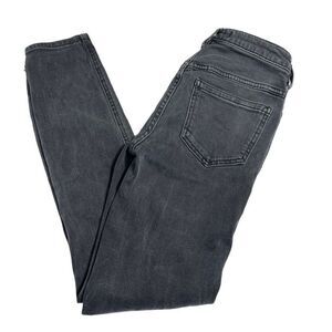 Free People Button Fly Gray Skinny Ankle Jeans Size 25